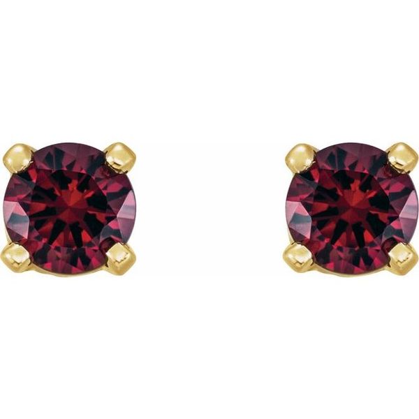 Round 4-Prong Youth Birthstone Stud Earrings - Image 2