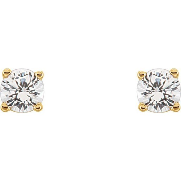 Round 4-Prong Youth Birthstone Stud Earrings - Image 2