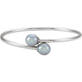 Flexible Pearl Bangle Bracelet