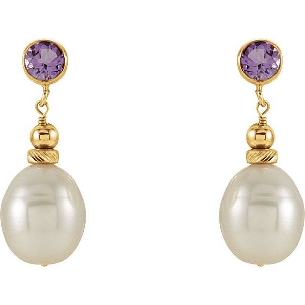 Accented Pearl Earrings - Image 2