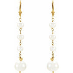 Graduated Pearl Earrings - Image 2