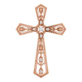 Milgrain Cross Pendant