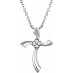 Wavy Cross Necklace
