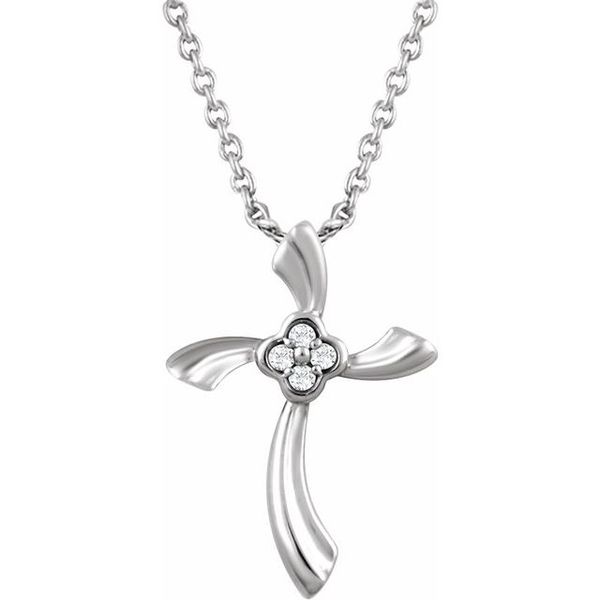 Wavy Cross Necklace