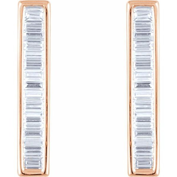Baguette Bar Earrings - Image 2