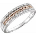 Accented Multi-Row Ring