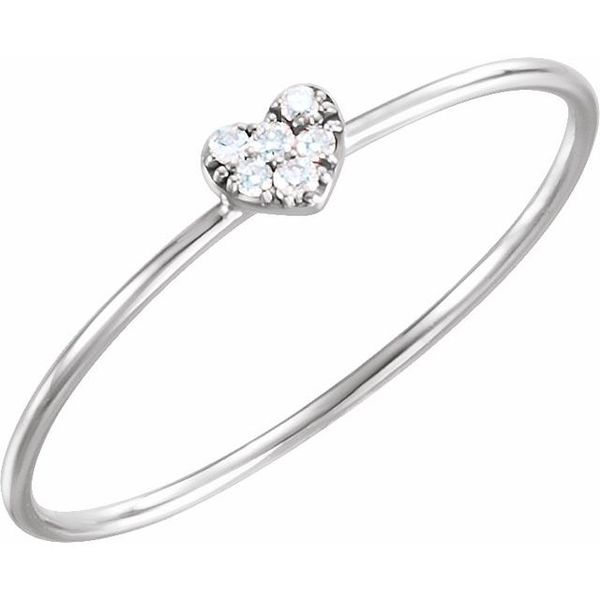 Petite Heart Cluster Ring