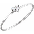 Petite Heart Cluster Ring