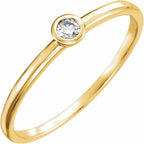 Bezel-Set Solitaire Ring