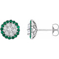 Halo-Style Cluster Earrings