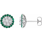 Halo-Style Cluster Earrings