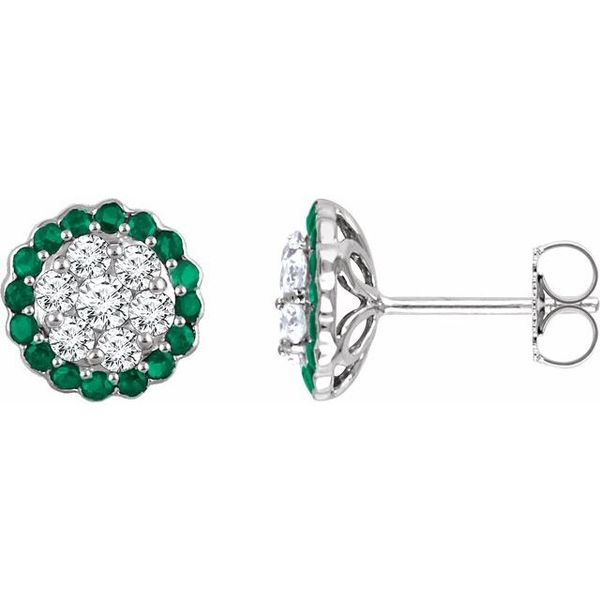 Halo-Style Cluster Earrings