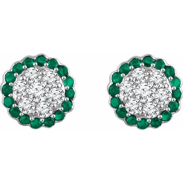 Halo-Style Cluster Earrings - Image 2