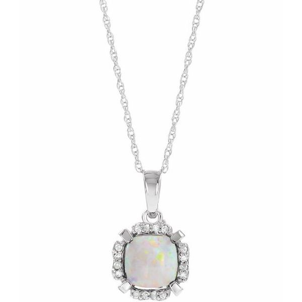 Halo-Style Birthstone Necklace