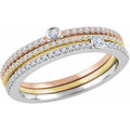 Tri-Color Stackable Ring Set