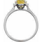 Halo-Style Birthstone Ring - Image 2