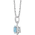 Halo-Style Birthstone Necklace - Image 2