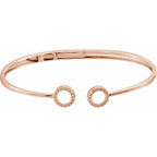 Circle Hinged Cuff Bracelet
