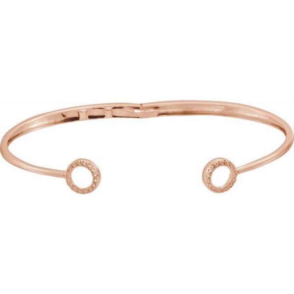 Circle Hinged Cuff Bracelet - Image 2