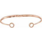 Circle Hinged Cuff Bracelet - Image 2