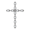 Milgrain Cross Pendant