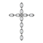 Milgrain Cross Pendant