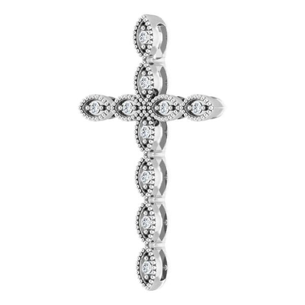 Milgrain Cross Pendant - Image 2