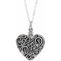 Dad Heart Ash Holder Necklace