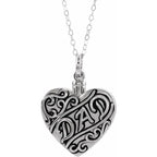 Dad Heart Ash Holder Necklace
