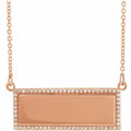 Engravable Bar Necklace