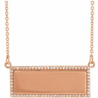 Engravable Bar Necklace