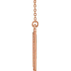 Engravable Accented Rectangle Necklace - Image 2
