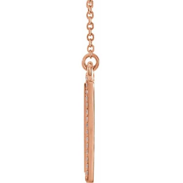Engravable Accented Rectangle Necklace - Image 2
