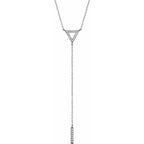 Triangle & Bar Y Necklace