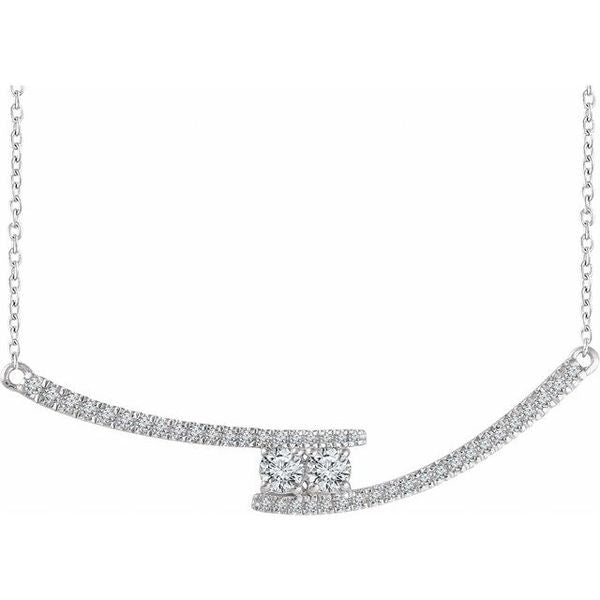 Two-Stone Bar Necklace