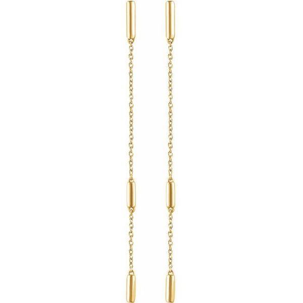 Bar Chain Earrings - Image 2