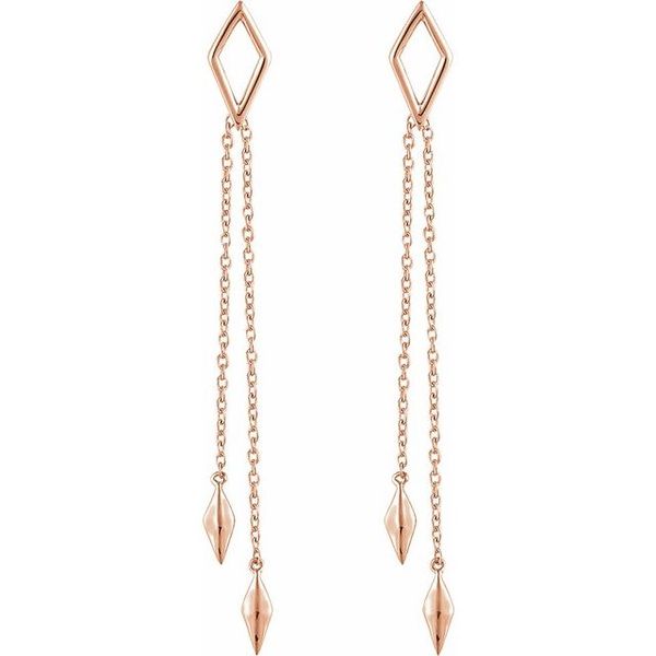 Geometric Chain Earrings - Image 2