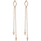 Geometric Chain Earrings - Image 2