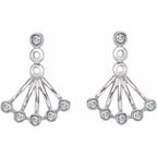 Bezel-Set Fan Earrings - Image 2