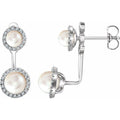 Halo-Style Pearl Earrings