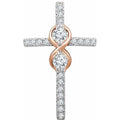 Infinity-Inspired Cross Pendant