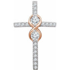 Infinity-Inspired Cross Pendant