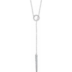 Circle & Bar Y Necklace