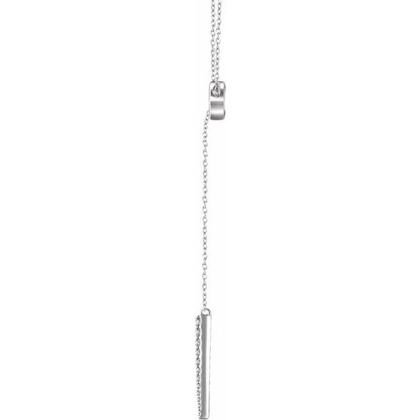 Circle & Bar Y Necklace - Image 2