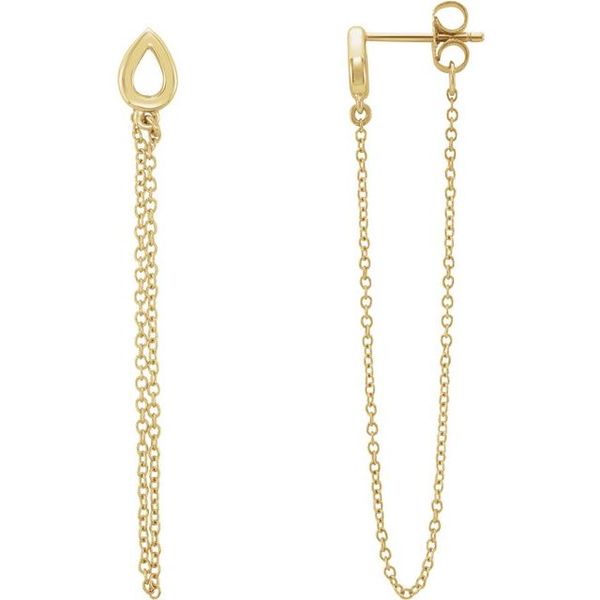 Leaf Chain Earrings