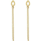 Leaf Chain Earrings - Image 2