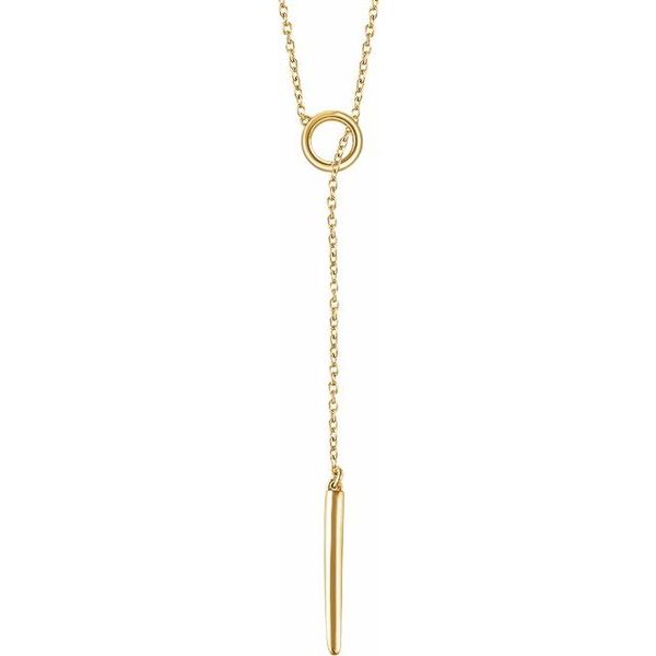 Circle & Bar Y Necklace