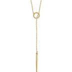 Circle & Bar Y Necklace