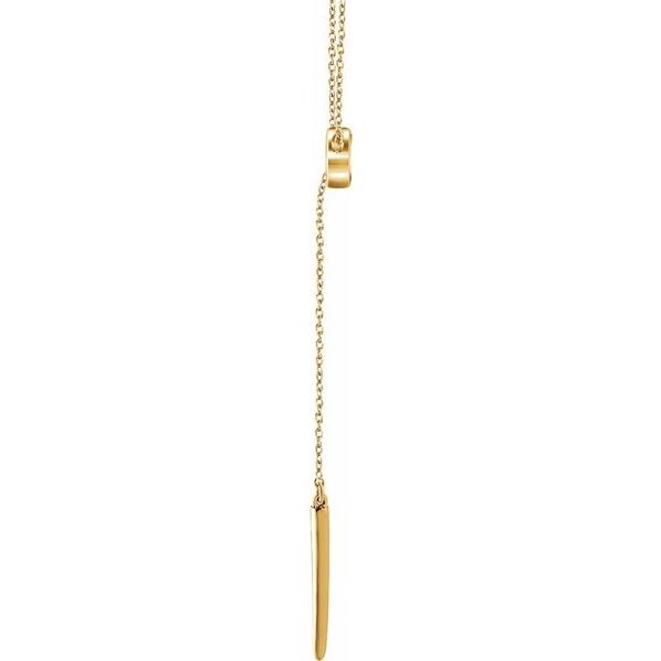 Circle & Bar Y Necklace - Image 2