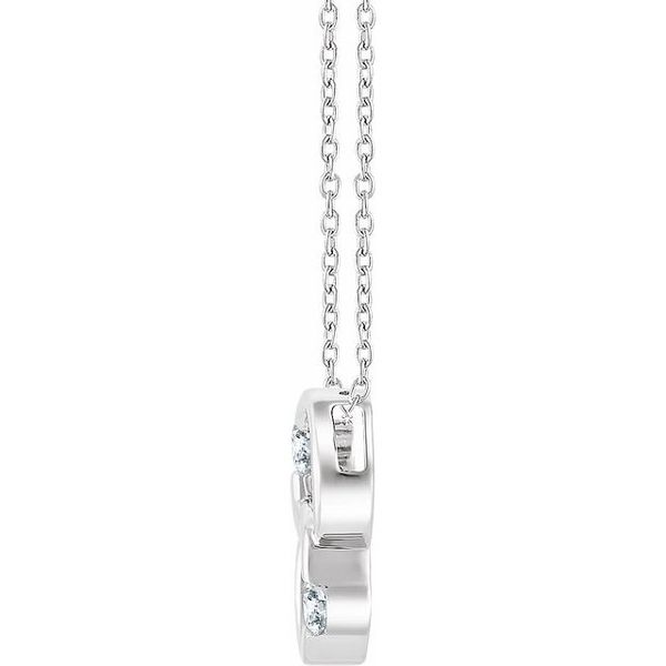 Two-Stone Interlocking Circle Necklace - Image 2